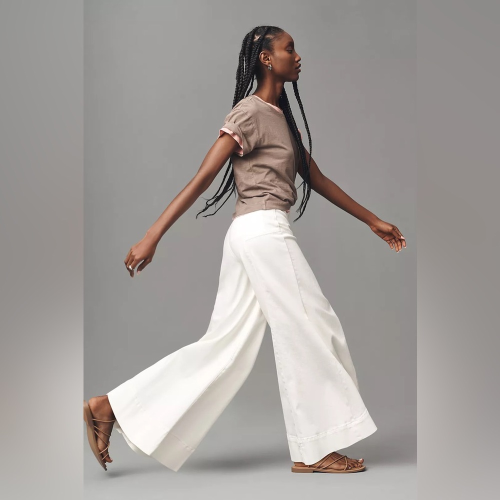 Pilcro Anthropologie The McKinley Regenerative Cotton Corset Wide-Leg - Picture 3 of 15
